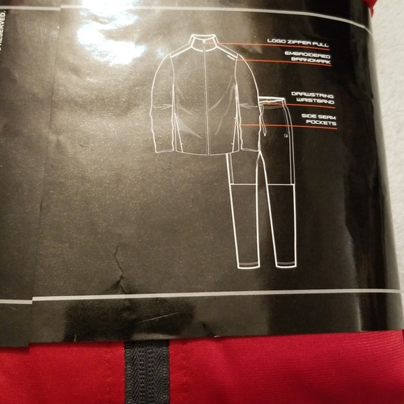 men's red 2pc. buzzer beater track suit - Picture 4 of 4